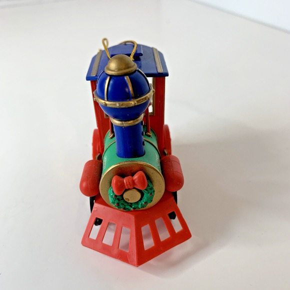 Rennoc Mouse In Train Christmas Ornament Tree 1991 Vintage Engineer Conductor - Picture 4 of 7